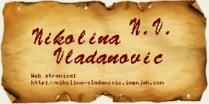 Nikolina Vladanović vizit kartica